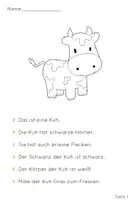 Vorschau - Arbeitsblätter - Lese Mal Blätter Bauernhof - Seite 1