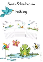 Vorschau - Arbeitsblätter - Freies Schreiben im Frühling - Deckblatt