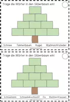 Vorschau - Arbeitsblätter - Silbenbäume Kopiervorlagen bunt und sw - Seite 1