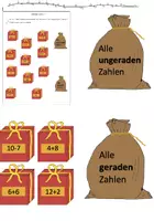 Vorschau - Arbeitsblätter - Klassenstufe 3/4 "Säckchen packen" (Gerade und Ungerade Zahlen) - Deckblatt