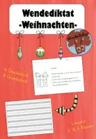Vorschau - Arbeitsblätter - Kopiervorlage: Wendediktat Weihnachten - Deckblatt