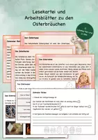 Vorschau - Arbeitsblätter - Lesekartei Osterbräuche + Arbeitsblätter - Deckblatt