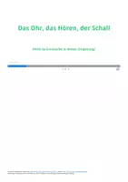 Vorschau - Arbeitsblätter - Das Ohr, das Hören, der Schall - Hörst du Geräusche in deiner Umgebung - Deckblatt
