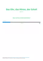 Vorschau - Arbeitsblätter - Das Ohr, das Hören, der Schall - Kann Luft den Schall weiterleiten - Deckblatt