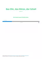 Vorschau - Arbeitsblätter - Das Ohr, das Hören, der Schall -Wir basteln einen Schalltrichter - Deckblatt
