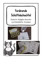 Vorschau - Stationenlernen - Ferdinands Schüttelschachtel: Eierkarton-Aufgaben-Generator - Einmaleins - Deckblatt