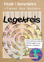 Vorschau - Mal- und Bastelvorlagen - Legekreis: die Dauer der Noten | Notenlehre - Deckblatt