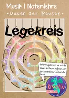 Vorschau - Arbeitsblätter - Legekreis: Die Dauer der Pausen | Notenlehre - Deckblatt