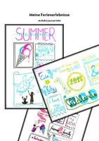 Vorschau - Arbeitsblätter - Meine Ferien - Bullet Journal von Rattenkind - Deckblatt
