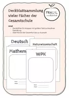 Vorschau - Arbeitsblätter - Deckblattsammlung Gesamtschulfächer - Deckblatt