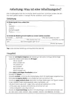 Vorschau - Arbeitsblätter - Anleitung zum Verfassen einer Inhaltsangabe - Seite 1
