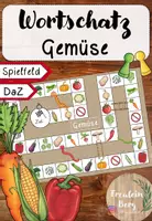 Vorschau - Spiele - Gemüse - Spielfeld - Wortschatz (DaZ, DaF) - Deckblatt