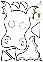 Vorschau - Mal- und Bastelvorlagen - Drachen basteln Hängedeko Fasching Märchen - Seite 1