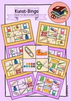 Vorschau - Spiele - Kunst-Bingo; Bingo für den Kunstunterricht; Kunstspiel; Vertretungsunterricht - Deckblatt