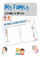 Vorschau - Arbeitsblätter - My family - Scrambled words - Deckblatt