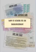 Vorschau - Spiele - Warm-Up activities für den Englischunterricht - Deckblatt