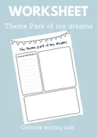 Vorschau - Arbeitsblätter - Creative writing task - Theme park of my dreams - Deckblatt