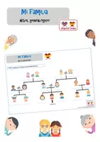 Vorschau - Arbeitsblätter - La familia - árbol genealógico - Stammbaum - Deckblatt