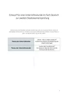 Vorschau - Stundenentwürfe - Reihenplanung und Stundenentwurf zum Roman "Nichts - Was im Leben wichtig ist" | Examensstunde - Deckblatt