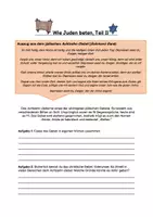 Vorschau - Arbeitsblätter - Wie Juden beten - Seite 1