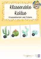 Vorschau - Anderer Materialtyp - Klassenraum Deko Kaktus - Gruppenkarten - Deckblatt