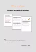 Vorschau - Test - Deutsch - Kurzer Test zu den deutschen Wortarten - Deckblatt