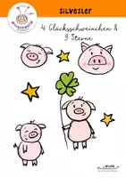 Vorschau - selbst erstellte Cliparts/Grafiken - 30 handgezeichnete Cliparts Silvester / Glücksbringer - Seite 1