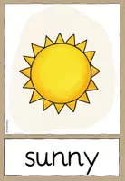Vorschau - Fördermaterial/Inklusion - Wetter - weather - Flashcards - Wortkarten (Englisch) - Seite 1