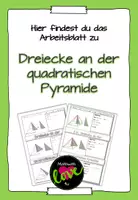 Vorschau - Arbeitsblätter - Dreiecke an der quadratischen Pyramide - Deckblatt