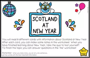 Vorschau - Arbeitsblätter - Scotland At New Year - Interactive PDF & Präsenzunterricht - Seite 1