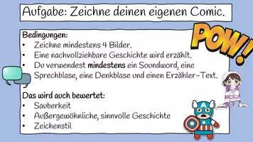 Vorschau - Arbeitsblätter - Dein eigener Comic- Aufgabe und Bewertung - HOMESCHOOLING - Seite 2