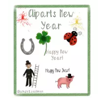 Vorschau - selbst erstellte Cliparts/Grafiken - Neujahrs Glücksbringer clipart - Deckblatt