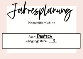 Vorschau - Anderer Materialtyp - Jahresplanung Deutsch (Vorlage und Beispiel) - Seite 1