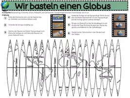 Vorschau - Arbeitsblätter - Bastelvorlage für einen eigenen Globus - Seite 2