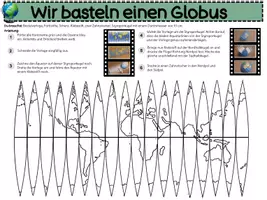 Vorschau - Arbeitsblätter - Bastelvorlage für einen eigenen Globus - Seite 3