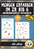 Vorschau - Arbeitsblätter - Mengen erfassen im ZR bis 6 (ABs mit Lösungen, Anfangsunterricht) - Deckblatt