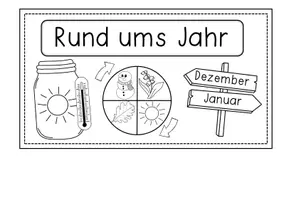 Vorschau - Arbeitsblätter - Rund ums Jahr Flip Book - eine Bastelvorlage für die Themen Jahreszeiten, Monate, Kalender - Seite 2