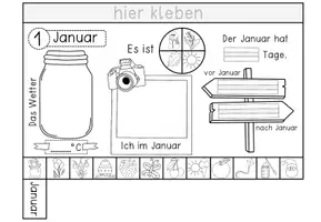Vorschau - Arbeitsblätter - Rund ums Jahr Flip Book - eine Bastelvorlage für die Themen Jahreszeiten, Monate, Kalender - Seite 3