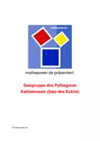 Vorschau - Arbeitsblätter - Satzgruppe des Pythagoras - Kathetensatz - Deckblatt
