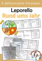 Vorschau - Arbeitsblätter - Rund ums Jahr Leporello - eine Bastelvorlage für die Themen Jahreszeiten, Monate, Kalender - Deckblatt