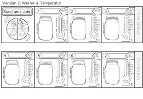 Vorschau - Arbeitsblätter - Rund ums Jahr Leporello - eine Bastelvorlage für die Themen Jahreszeiten, Monate, Kalender - Seite 3