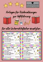 Vorschau - Anderer Materialtyp - Vorlage Rückmeldung zur Heftführung - alle Fächer! - Deckblatt