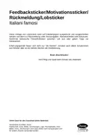 Vorschau - Mal- und Bastelvorlagen - Rückmeldung/Lobsticker/Motivationssticker Italienisch - Berühmte italienische Persönlichkeiten - Seite 1