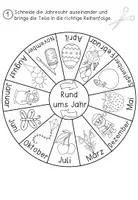 Vorschau - Arbeitsblätter - Rund ums Jahr Jahresuhr - eine Bastelvorlage für die Themen Jahreszeiten, Monate, Kalender - Seite 3