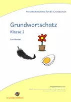Vorschau - Stationenlernen - Grundwortschatz Deutsch Klasse 2 - 148 Lernwörter für das Lernwörtertraining mit Karteikasten - Freiarbeitskartei Deutsch Freiarbeitsmaterial DaZ - Deckblatt