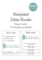 Vorschau - Poster - Merkplakat "Zahlen runden" Chalkys - Klasse 3/4 - Deckblatt