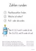 Vorschau - Poster - Merkplakat "Zahlen runden" Chalkys - Klasse 3/4 - Seite 1