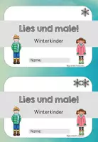 Vorschau - Arbeitsblätter - Leseübungen Winterkinder (Logicals, Lese- und Malblätter) - Seite 2