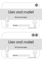 Vorschau - Arbeitsblätter - Leseübungen Winterkinder (Logicals, Lese- und Malblätter) - Seite 3