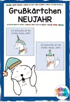 Vorschau - Bildkarten - Grußkärtchen Neujahr - Deckblatt